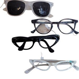 Glasses Frame Lot 4 Pieces No Prescriptions Clear Lense In 2 Volte Swank Cat Eye